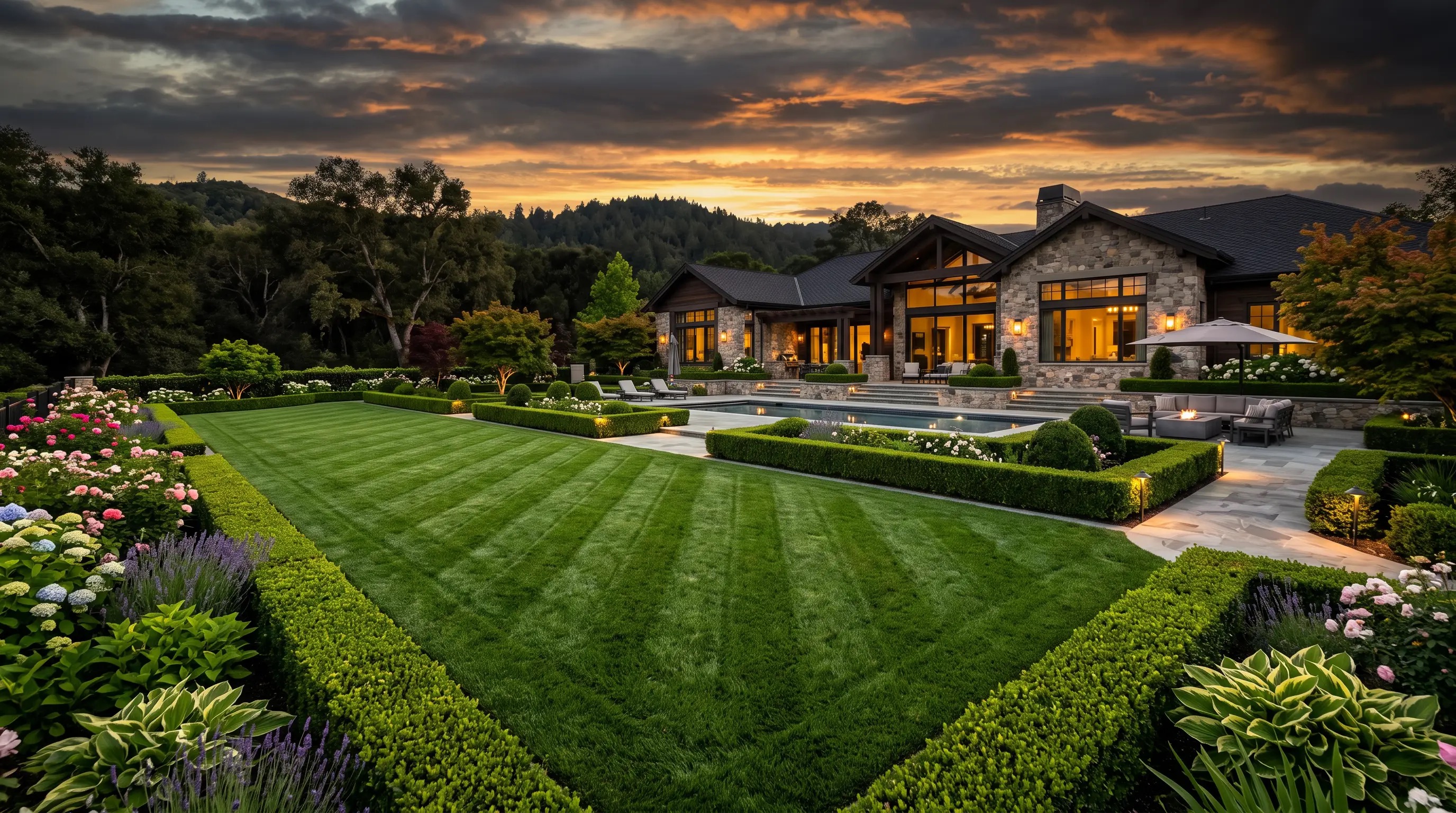 Lawn & Landscaping crew at work